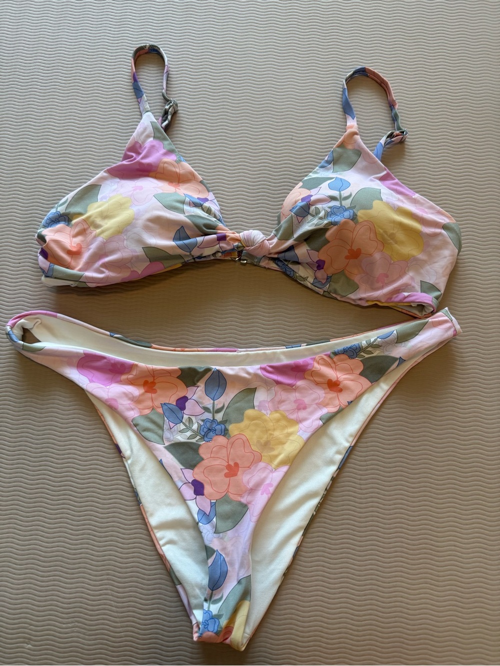 Dippin' Daisy's Pastel Floral Bikini with Pink, Yellow & Peach